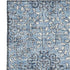 5' X 8' Blue Gray And Ivory Damask Washable Area Rug With UV Protection