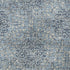 8' Blue Gray And Ivory Damask Washable Round Rug With UV Protection