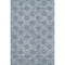 8' X 10' Blue Gray And Ivory Damask Washable Area Rug With UV Protection