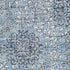 8' X 10' Blue Gray And Ivory Damask Washable Area Rug With UV Protection