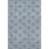 9' X 12' Blue Gray And Ivory Damask Washable Area Rug With UV Protection