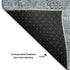 9' X 12' Blue Gray And Ivory Damask Washable Area Rug With UV Protection