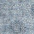 9' X 12' Blue Gray And Ivory Damask Washable Area Rug With UV Protection
