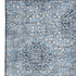 9' X 12' Blue Gray And Ivory Damask Washable Area Rug With UV Protection