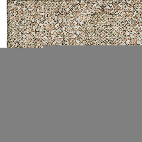 9' X 12' Copper And Beige Damask Washable Area Rug With UV Protection