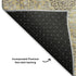 5' X 8' Gold And Taupe Damask Washable Area Rug With UV Protection