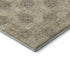 5' X 8' Gold And Taupe Damask Washable Area Rug With UV Protection