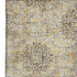 5' X 8' Gold And Taupe Damask Washable Area Rug With UV Protection