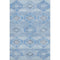5' X 8' Blue And Gray Geometric Washable Area Rug With UV Protection