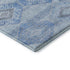 8' Blue And Gray Geometric Washable Round Rug With UV Protection
