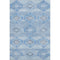 8' X 10' Blue And Gray Geometric Washable Area Rug With UV Protection