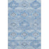 8' X 10' Blue And Gray Geometric Washable Area Rug With UV Protection