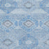 8' X 10' Blue And Gray Geometric Washable Area Rug With UV Protection