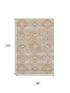 8' X 10' Copper And Gray Geometric Washable Area Rug With UV Protection