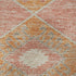 5' X 8' Coral Orange And Beige Geometric Washable Area Rug With UV Protection