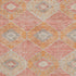 5' X 8' Coral Orange And Beige Geometric Washable Area Rug With UV Protection