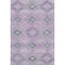 5' X 8' Lavender And Gray Geometric Washable Area Rug With UV Protection