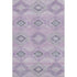 9' X 12' Lavender And Gray Geometric Washable Area Rug With UV Protection