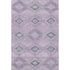 9' X 12' Lavender And Gray Geometric Washable Area Rug With UV Protection