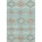 8' X 10' Teal And Beige Geometric Washable Area Rug With UV Protection