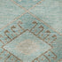 8' X 10' Teal And Beige Geometric Washable Area Rug With UV Protection