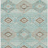 8' X 10' Teal And Beige Geometric Washable Area Rug With UV Protection