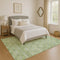 8' X 10' Green And Gray Geometric Washable Area Rug With UV Protection