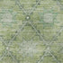 8' X 10' Green And Gray Geometric Washable Area Rug With UV Protection