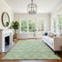 8' X 10' Green And Gray Geometric Washable Area Rug With UV Protection