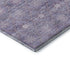 8' Purple And Ivory Geometric Washable Round Rug With UV Protection