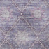 8' Purple And Ivory Geometric Washable Round Rug With UV Protection
