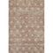 5' X 8' Terra Cotta And Beige Geometric Washable Area Rug With UV Protection