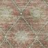 5' X 8' Terra Cotta And Beige Geometric Washable Area Rug With UV Protection