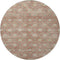 8' Terra Cotta And Beige Geometric Washable Round Rug With UV Protection