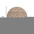 8' Terra Cotta And Beige Geometric Washable Round Rug With UV Protection