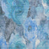5' X 8' Blue Gray And Ivory Floral Washable Area Rug With UV Protection