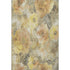 5' X 8' Gold Gray And Beige Floral Washable Area Rug With UV Protection
