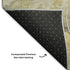 8' X 10' Gold Gray And Beige Floral Washable Area Rug With UV Protection