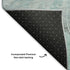 8' Teal Gray And Ivory Floral Washable Round Rug With UV Protection