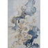 8' X 10' Denim Blue And Beige Abstract Washable Area Rug With UV Protection