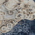 8' X 10' Denim Blue And Beige Abstract Washable Area Rug With UV Protection