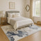 9' X 12' Gray And Blue Abstract Washable Area Rug With UV Protection