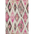 5' X 8' Linen Pink And Ivory Geometric Washable Area Rug With UV Protection