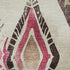 8' Linen Pink And Ivory Geometric Washable Round Rug With UV Protection