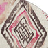 8' Linen Pink And Ivory Geometric Washable Round Rug With UV Protection