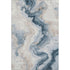 5' X 8' Beige Blue And Ivory Abstract Washable Area Rug With UV Protection