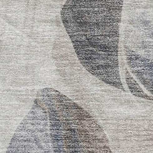 8' X 10' Beige Blue And Ivory Abstract Washable Area Rug With UV Protection