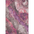 5' X 8' Blush Purple And Gray Floral Washable Area Rug With UV Protection