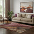 5' X 8' Khaki Blush And Taupe Floral Washable Area Rug With UV Protection