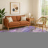 9' X 12' Lavender Gray And Ivory Floral Washable Area Rug With UV Protection